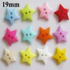 NBNNVA 50Pcs Assorted Colors 12MM/16MM/19MM Star Shape Plastic Buttons Sewing DIY Garment Accessories 4