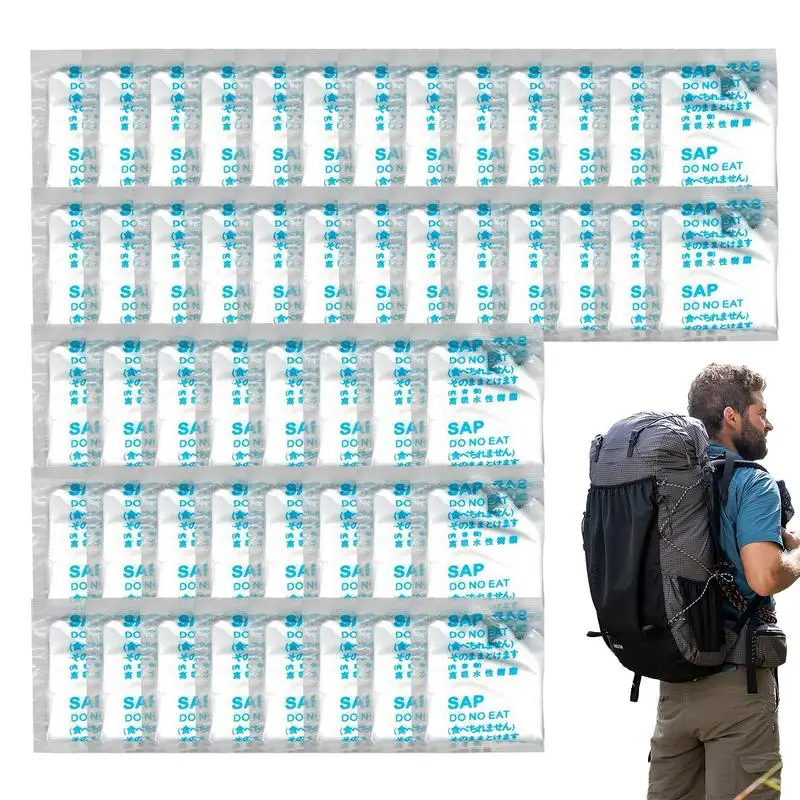 Camping Toilet Chemicals Liquid Waste Gelling Deodorizing Powder Eco Absorbent Gel for Camping Toilet for Portable Toilet 50pcs