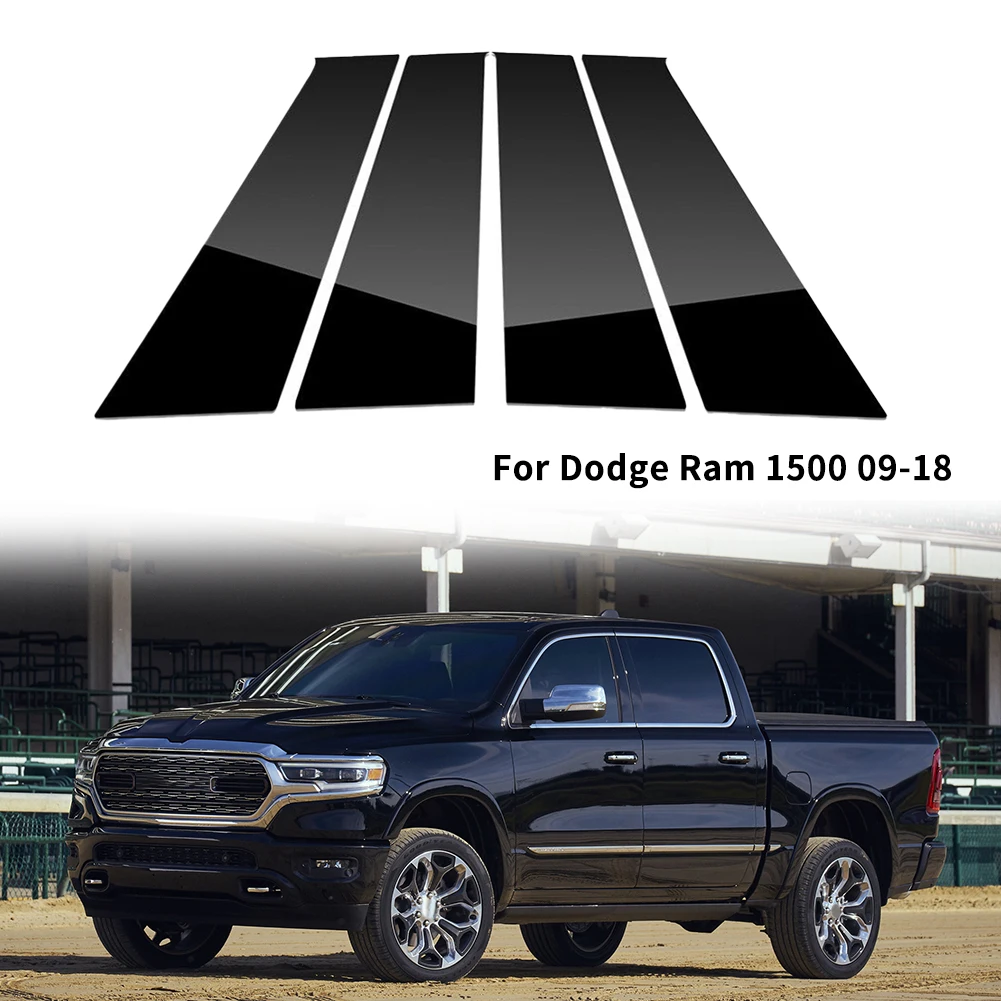 

4 шт., черные Автомобильные Наклейки На стойки для окон Dodge Ram 1500 09-18