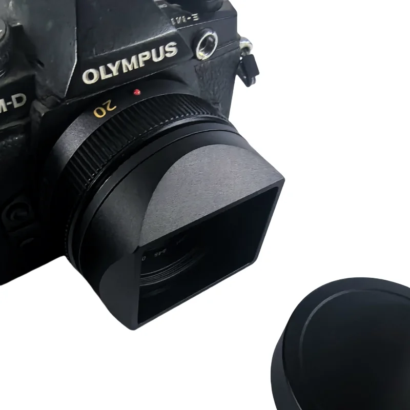 Metal Square Lens Hood With Cap for Panasonic LUMIX G 20mm F1.7
