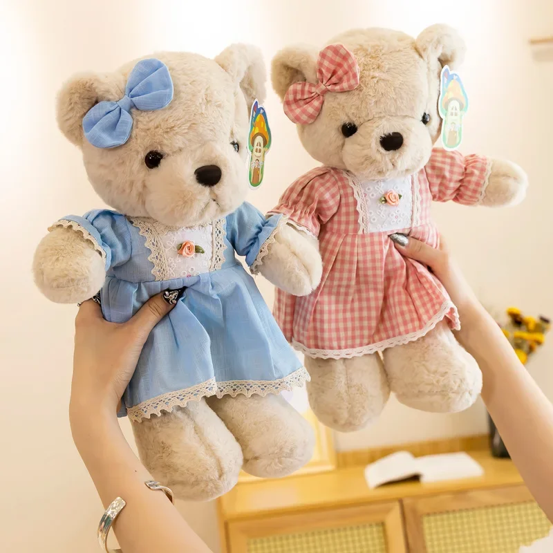 40CM Lovely Teddy Bear Plush Toys Stuffed New Arrive Soft Animal With Clothes Kawaii Dolls For Kids Baby Children Valentine Gift 2