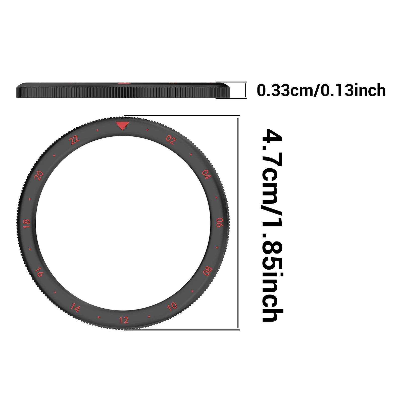 BUSKOZ Metal Bezel Watch Case with Strap and Film