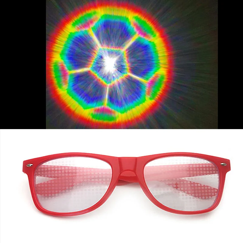 2022PremiumDiffraction3DPrismRavesGlassesPlasticForFootball
