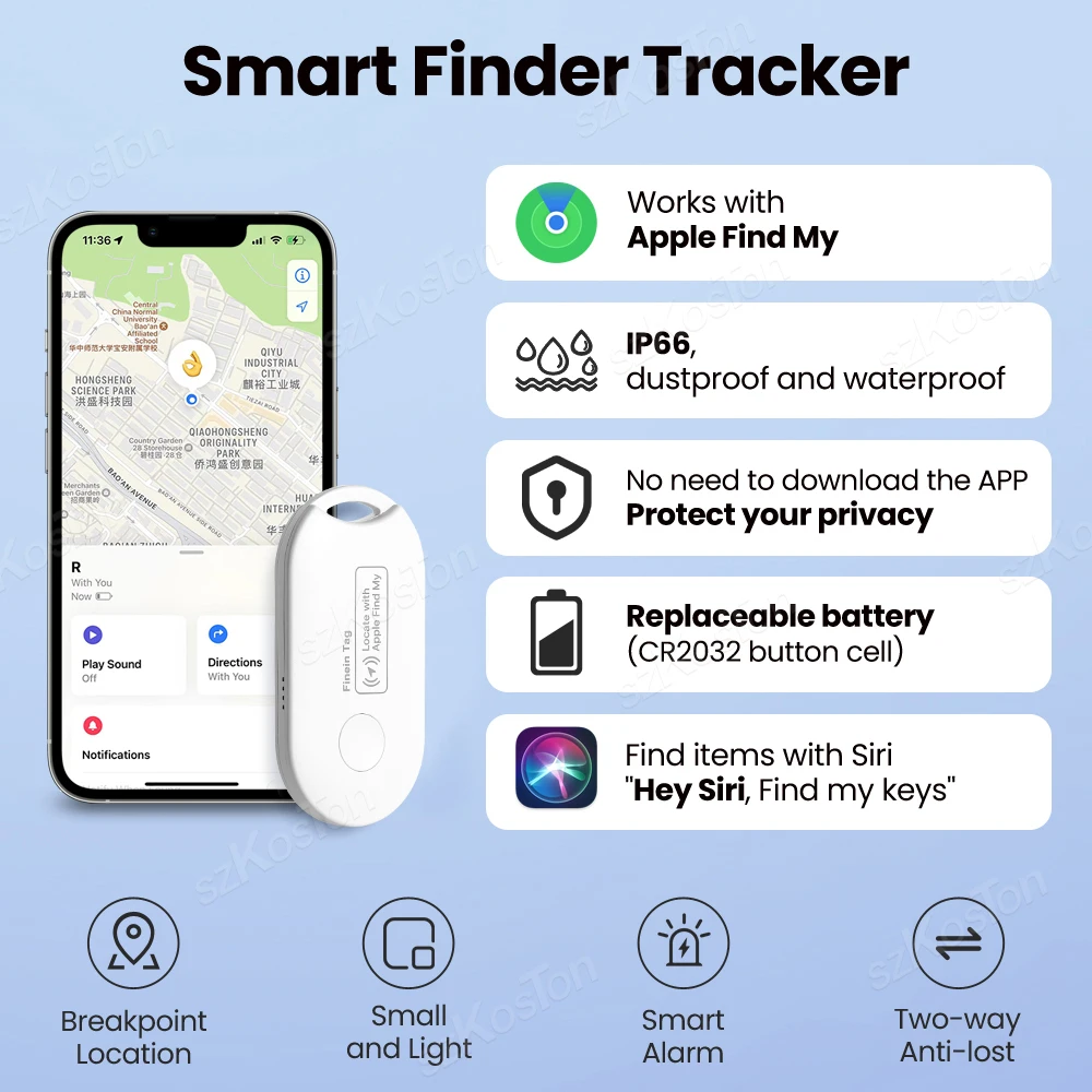 애플용 미니 GPS 추적기, 스마트 태그 추적 장치, 블루투스 호환 파인더, IOS 시스템 키 지갑 가방, 내 앱 찾기