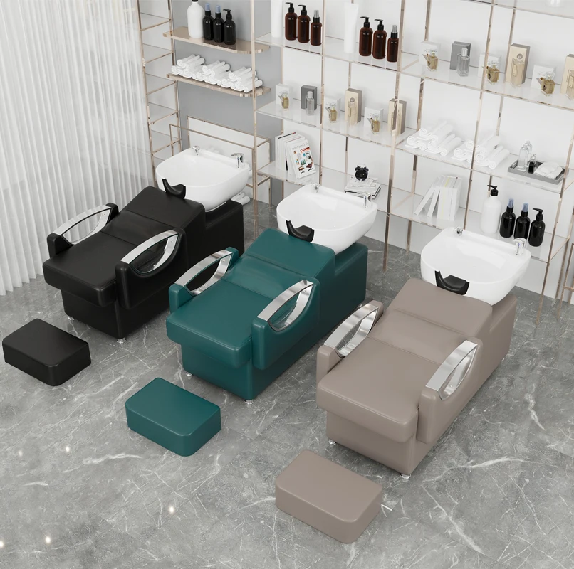 Barber Shop Shampoo Chairs Hair Wash Stool Lounge Simplicity Thai  Shampoo Chairs Luxury Massageador Salon Furniture MR50SC luxury comfort shampoo chairs adult head spa bed stylist stool shampoo chairs simplicity massageador salon furniture mr50sc