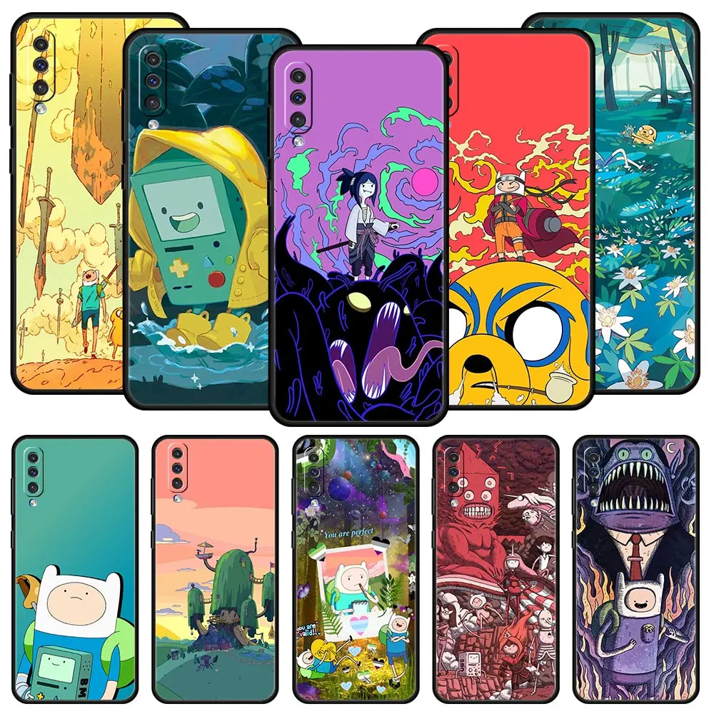 Cartoon Adventure Time Phone Case For Samsung Galaxy A12 A32 A50 A70 A20E A20S A10 A10S A22 A30 A40 A52S A72 5G A02S Soft Cover |