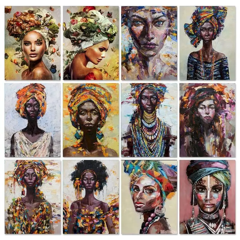 

GATYZTORY 40x50cm Paint By Numbers For Adults Beginner DIY Oil Painting Pictures By Numbers Woman Acrylic Paint Artwork Decor