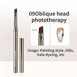 Precision Nail Art Liner Brushes for Intricate Striping and Painting - Professional Manicure Tool (G3133 - 09--Oblique)