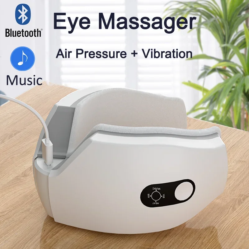 

Fashion Eye Massager Child Eye Massage Instrument Double Air Pressure Massage Hot Compress Relieve Eye Fatigue 5V1A Rechargeable