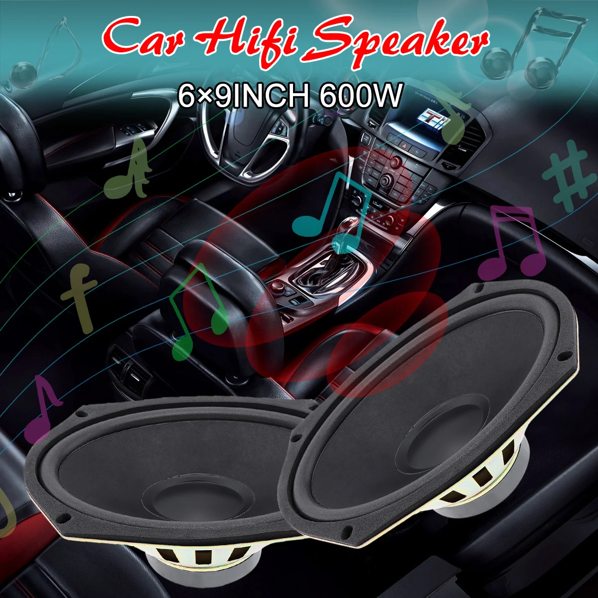 6x9 Inch 600W Universal Car Coaxial Speaker Vehicle Door Auto Audio Music Stereo Full Range Frequency Hifi Speakers