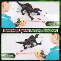 Laser Tracking RC Dinosaur Toys for Kids Remote Control Robot Verisimilitude Sound Spray for Kids Boys Girls Children's Gifts 2