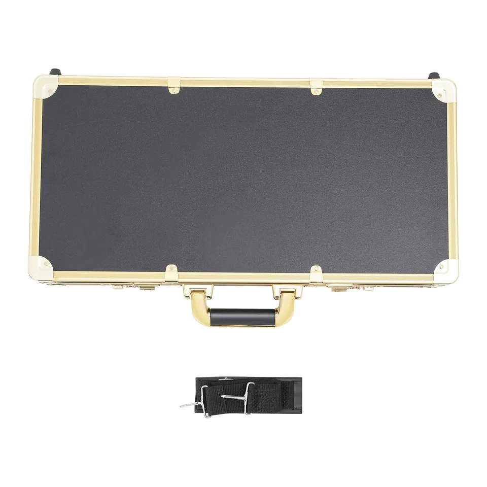 Stylish Rectangular Golden Barber Travel Case