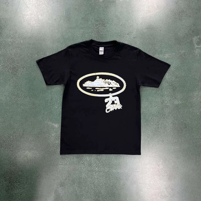 Camiseta negra de Corteiz para hombre, camisa de Hip-Hop 100 de algodón,  ropa informal de calle, ropa para niños, camisetas con cuello redondo, 2023  - AliExpress