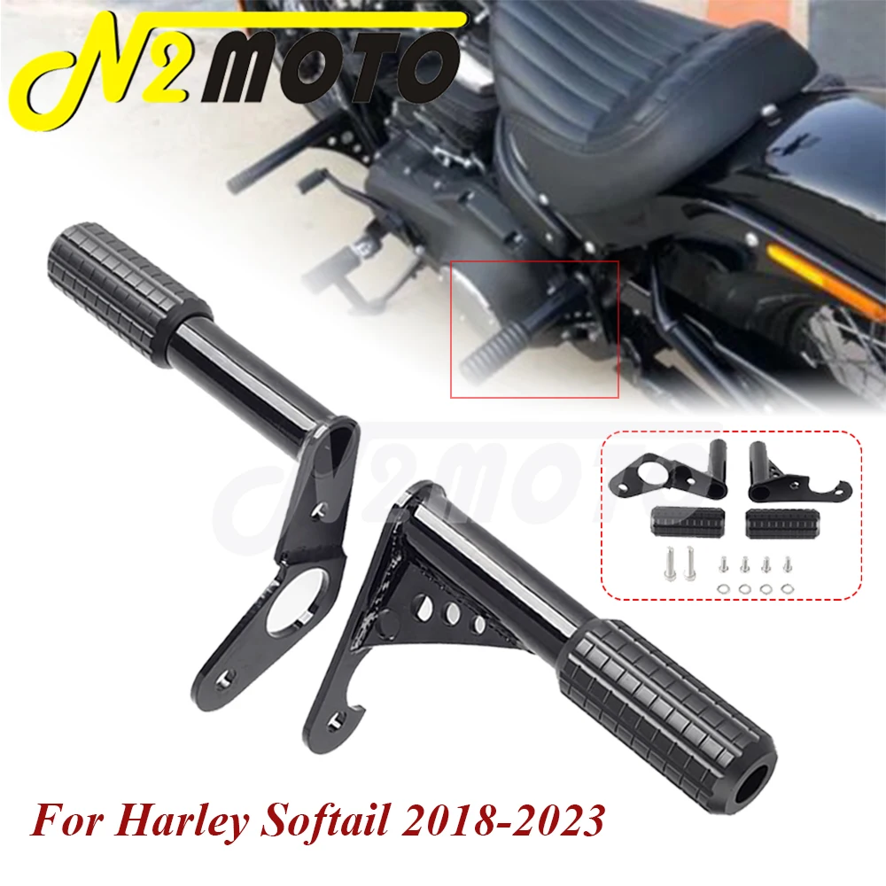 

Rear Highway High 2 Step Pegs Passenger Peg Crash Bar Slider For Harley Softail Low Rider S ST Fat Bob 114 FXST FXBB 2018-2023