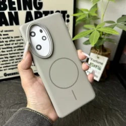 Shockproof Magnetic Matte Hard Phone Case - Slim Frosted Cover for Honor 100 (Natural Gray)
