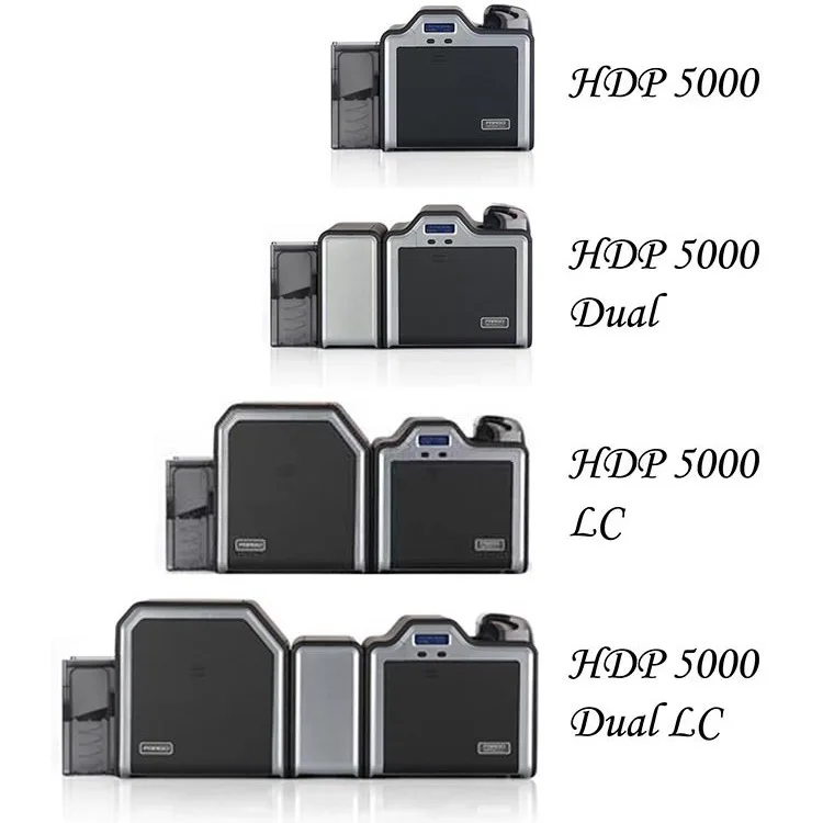 오리지널 HDP5000 염료승화 레진 열전사 단면/양면 플라스틱 ID PVC 카드 컬러 프린터