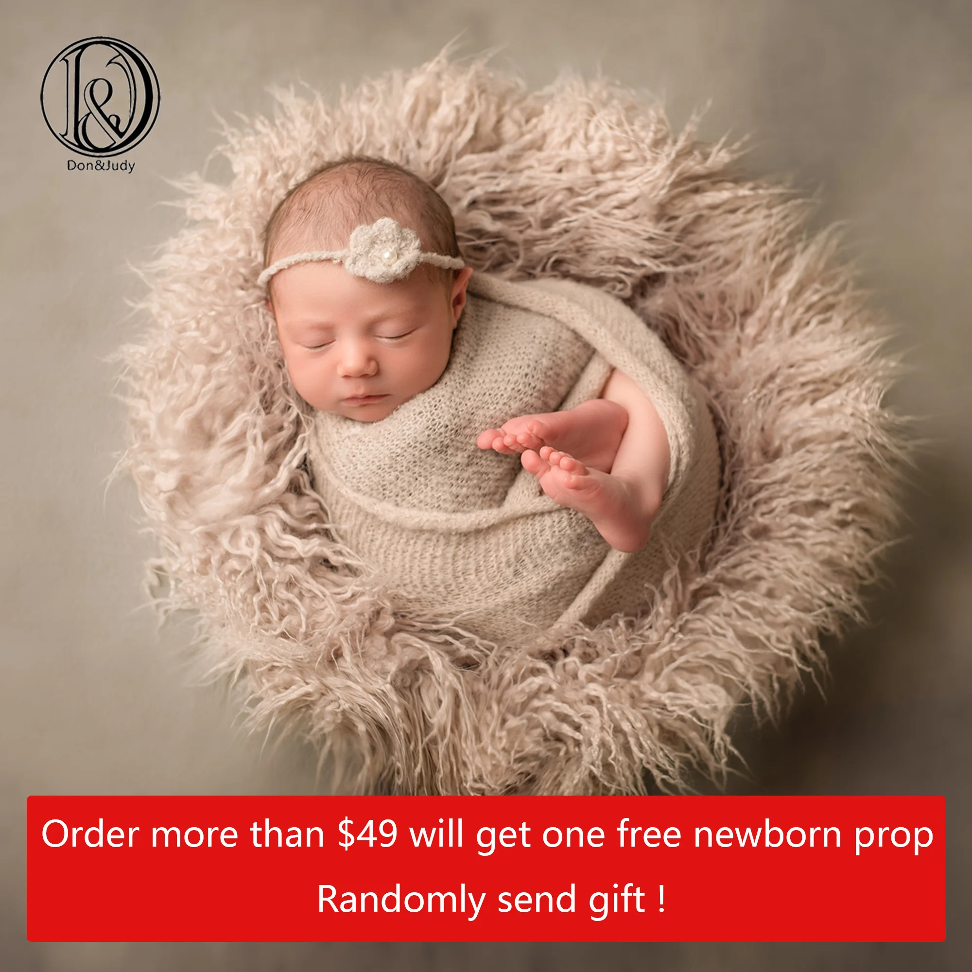 Newborn Photography Props - Swaddling Sack Helper & Diaper Cover Posing Cocoon