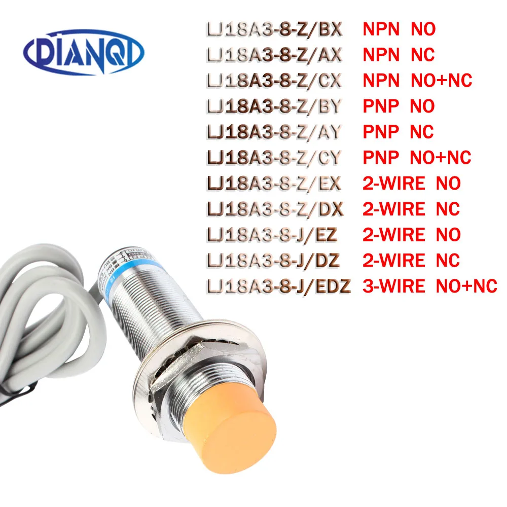 LJ18A3-8-Z/BX LJ18A3-8-Z/AX/CX/BY/AY/CY/EX/DX NPN PNP NO NC New ...