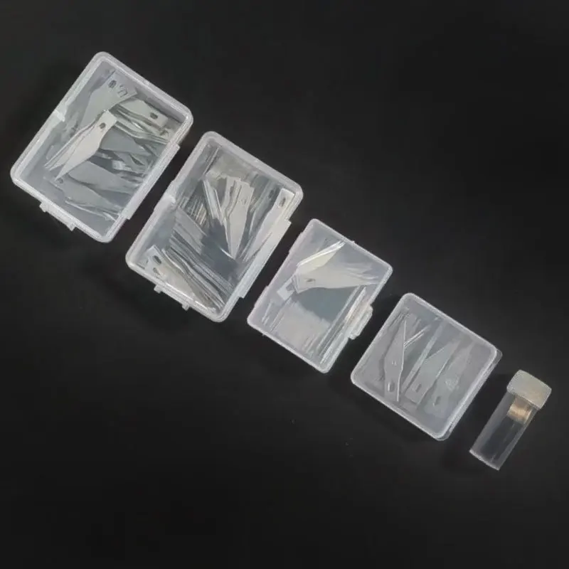 Knife DIY Wood Carving Fruit Food Scalpel Craft Sculpture Cutting Tool Metal Engraving Blades Knifes Wood Carving Disc 100/50 pcs