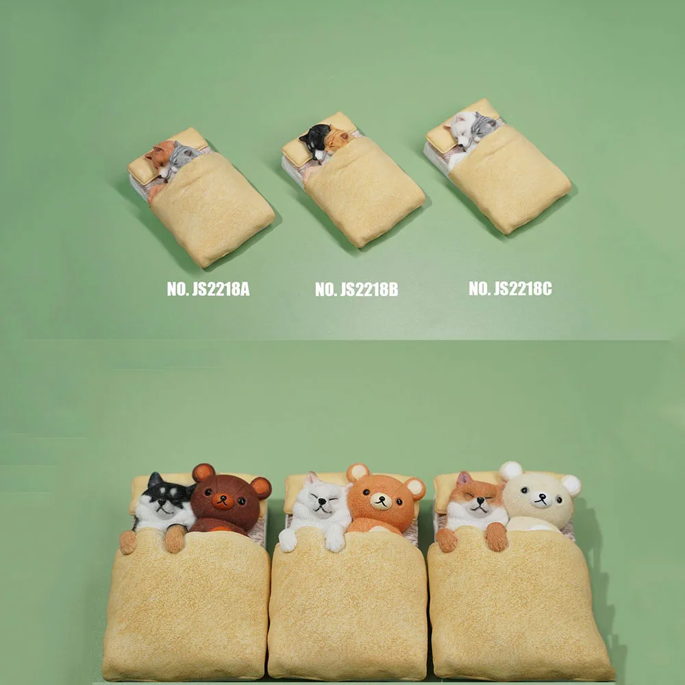 

2 Styles 7.2CM JS2218 JS2220 JXK Small Single Dog Dolls Pendant Decoration Chaigou Cat Bear Ornament Refrigerator Sticker Gifts