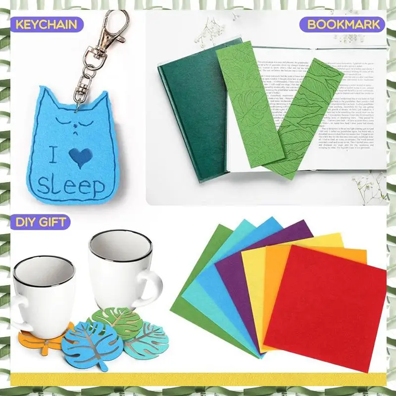 18 Pieces Of Laser Engraved Material Laser Engraved Felt Sheets Craft Felt Blanks 5.9 Inches