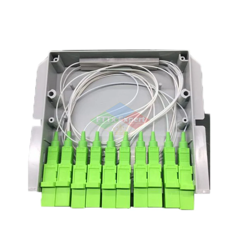 10pcs PLC Cassette Insertion Type SC APC 1x8 Fiber Optic Splitter 1x8 SC UPC Fiber Optical Box FTTH 1x8 PLC Splitter box Special