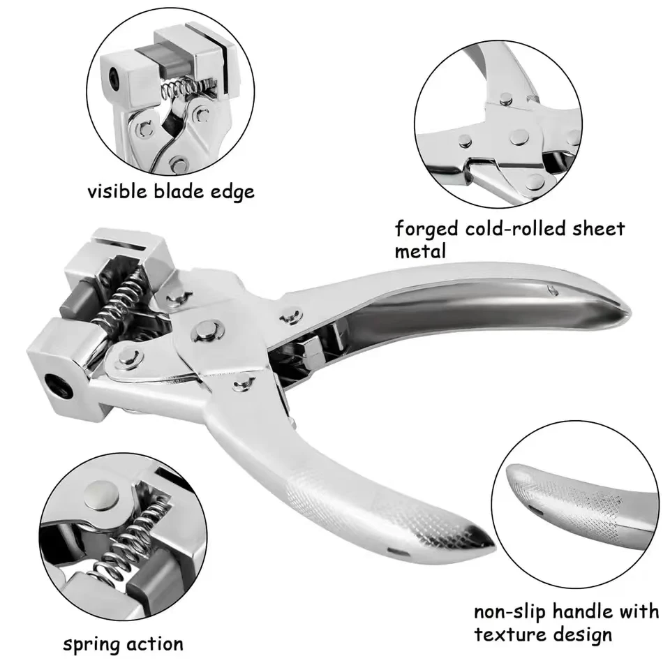 T Slot Shape Hole Punch Heavy Duty Tag Punches for Paper Crafts Handheld Earring Hole Punch Badge for ID Card Hard Pl
