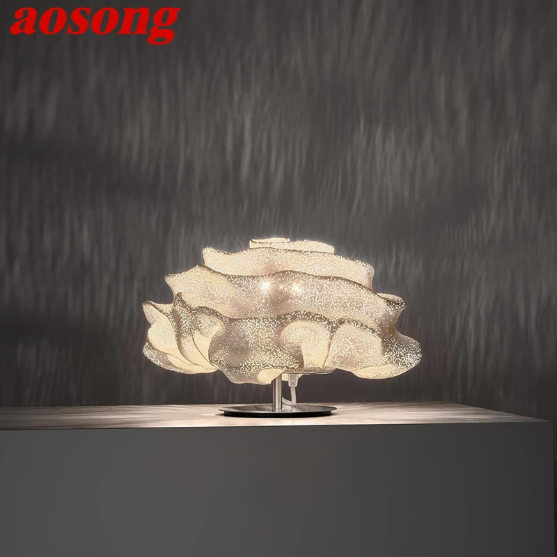 

AOSONG Nordic Table Lamp Fashionable Modern Living Room Bedroom Creative Tulip Flowers LED Decoration Desk Light