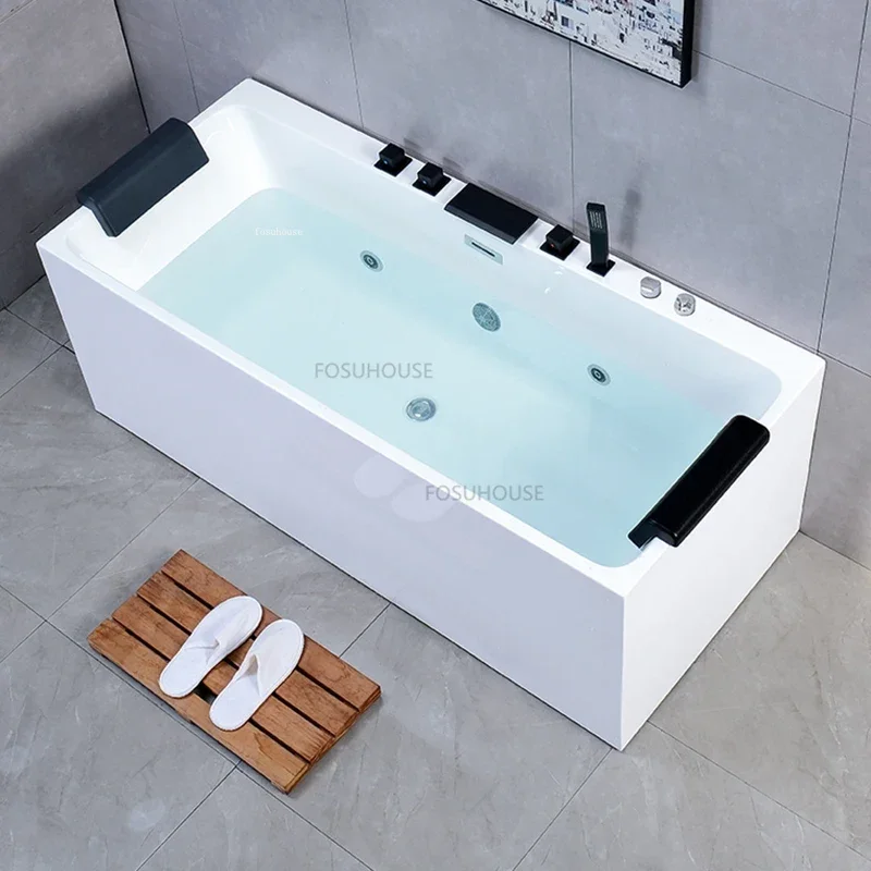 Acrylic Adult Portable Bathtub Bathroom Whirlpool Bathtub Adults Portable Household Small Apartment Creative Massage