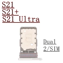 Enhanced Dual SIM Card Tray for Samsung Galaxy S21 Series - SIM2 Replacement Part (S21 2SIM Silver)