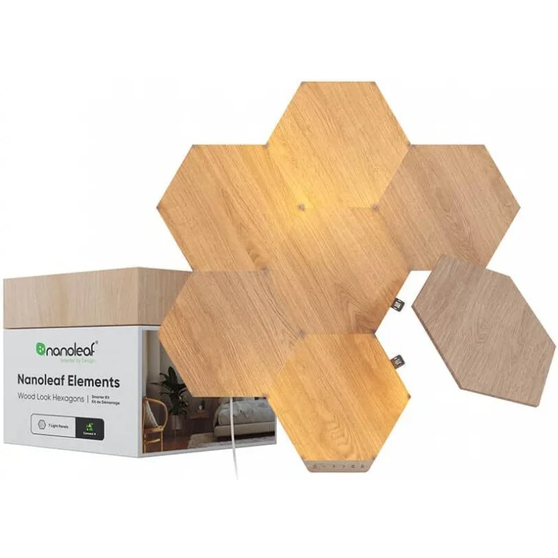 

Элементы Nanoleaf, шестигранники с древесным видом (умный комплект (7 панелей)