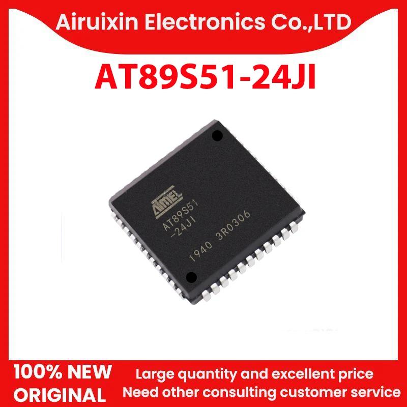 

100% New and Original AT89S51-24JI PLCC44 1PCS/LOT