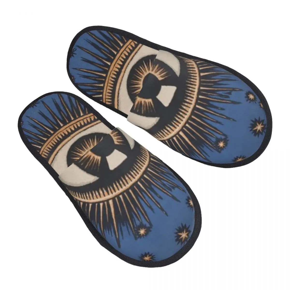 

Custom Print Women Mystic Eyes House Slippers Soft Warm All Seeing Eye Art Memory Foam Fluffy Slipper Indoor Outdoor Shoes