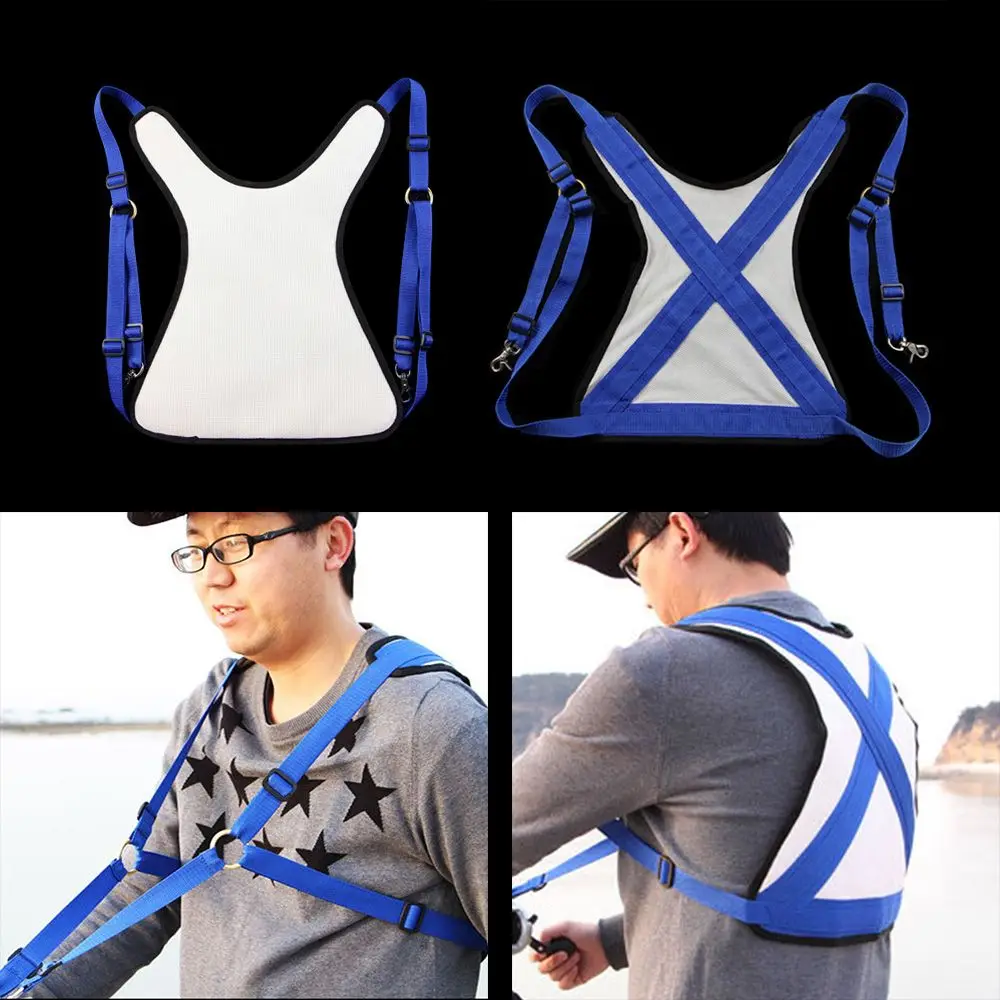 

For Stand Up Carp Fishing Kit NEW Harness Fishing Rod Holder Fishing Vest Waist Belt Fighiting Belt Adjustable Shoulder