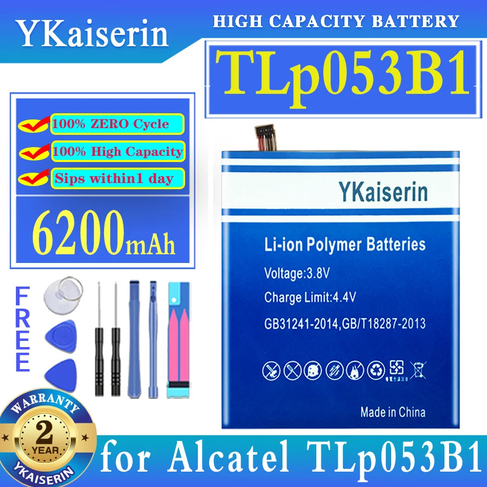 

Сменный аккумулятор ykaisсеребрин 6200 мАч для ноутбука Alcatel TLp053B1