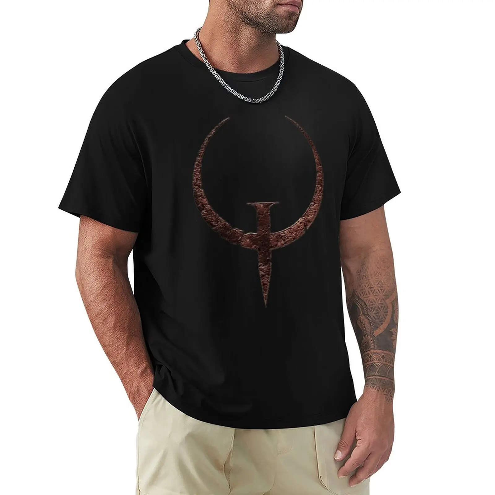 Quake 1 Logo T-Shirt Top Summer Top Plus Size Top Abbigliamento Per Uomo