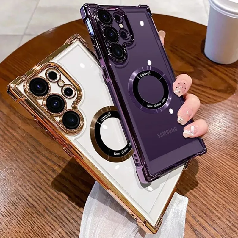 Magsafe Plating Magnetic Phone Case with Wireless Charging Support