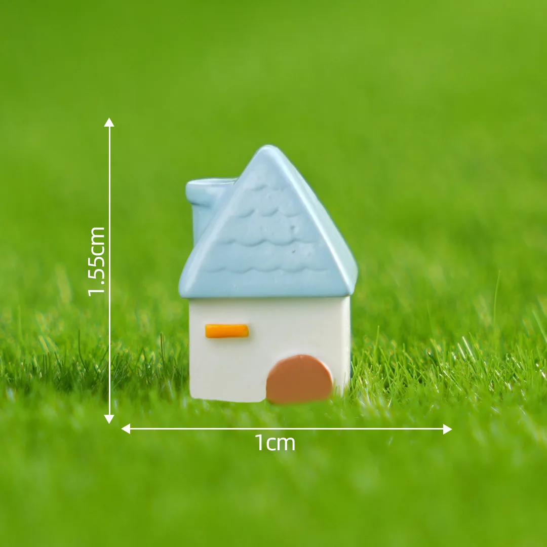 ตัวเลือกสินค้า 10 PC Church House Miniature Fairy Garden บ้านตกแต่งบ้าน MINI CRAFT Micro ภูมิทัศน์ตกแต่ง DIY อุปกรณ์เสริม
