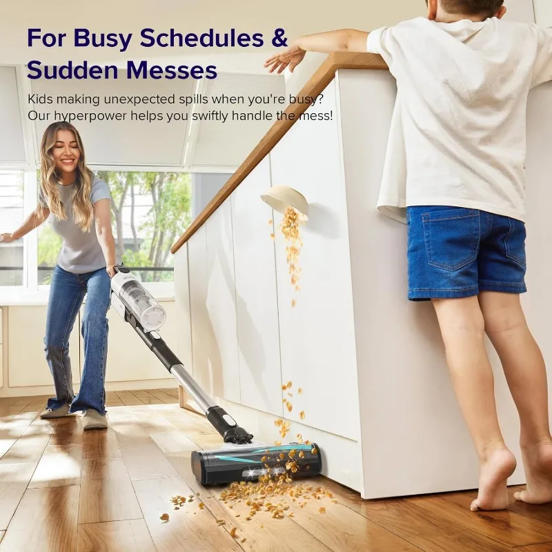 LEVOIT Cordless Vacuum Cleaner,Stick Vac with Tangle-Resistant Design,Up to 50 Minutes,Powerful Suction,Rechargeable,Lightweight 3