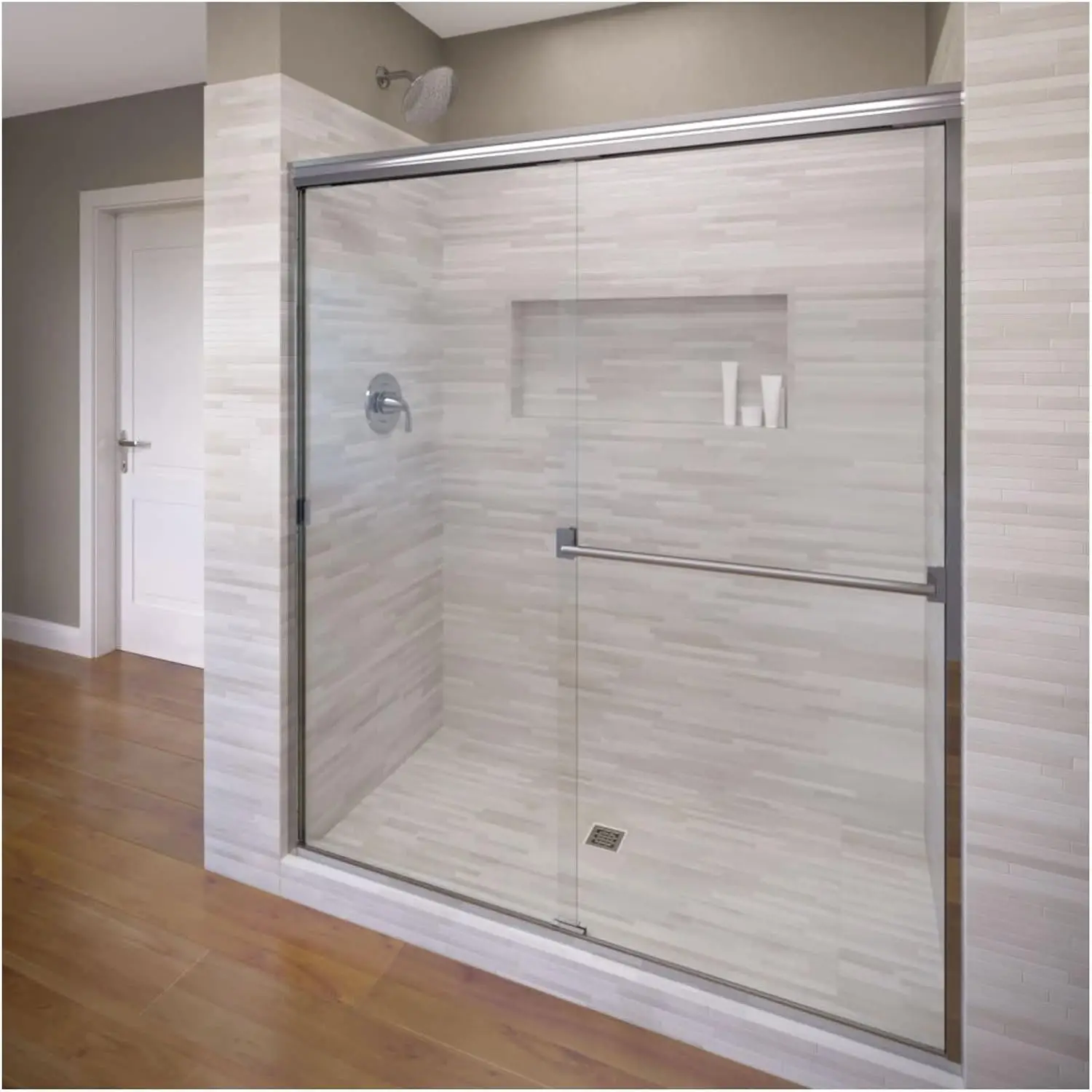 

Basco CLCH05A4465CLSV Classic Sliding Shower Door,
