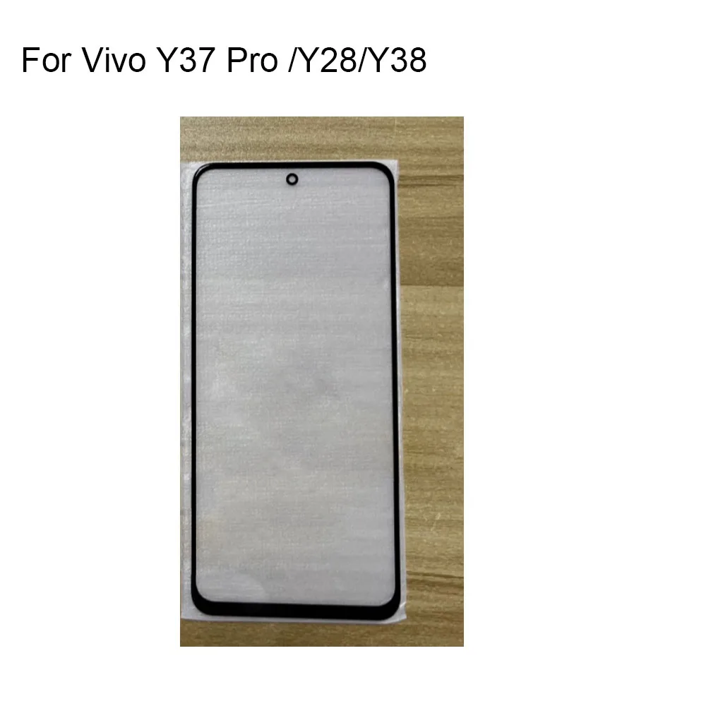 전면 LCD 유리 렌즈 터치 스크린 패널, Vivo Y37 Pro, Y28, Y38 용, 플렉스 없음, 외부 스크린 유리