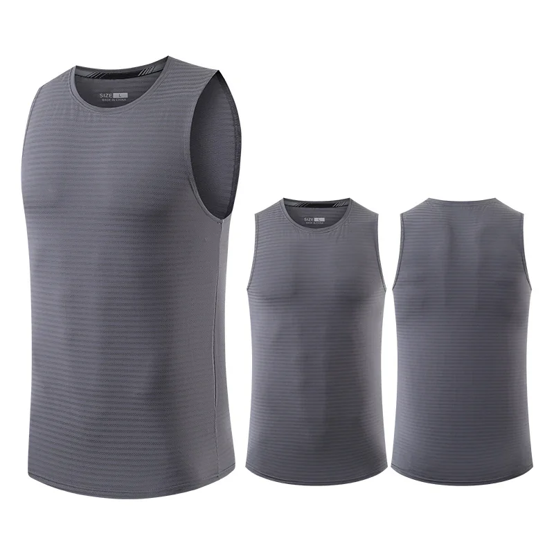 

Men's Running Tank Top Breathable Vest Undershirt Compression Shirt Gym Fitness Sports Marathon Shirts Tops Sweatshirt Tees Wear
