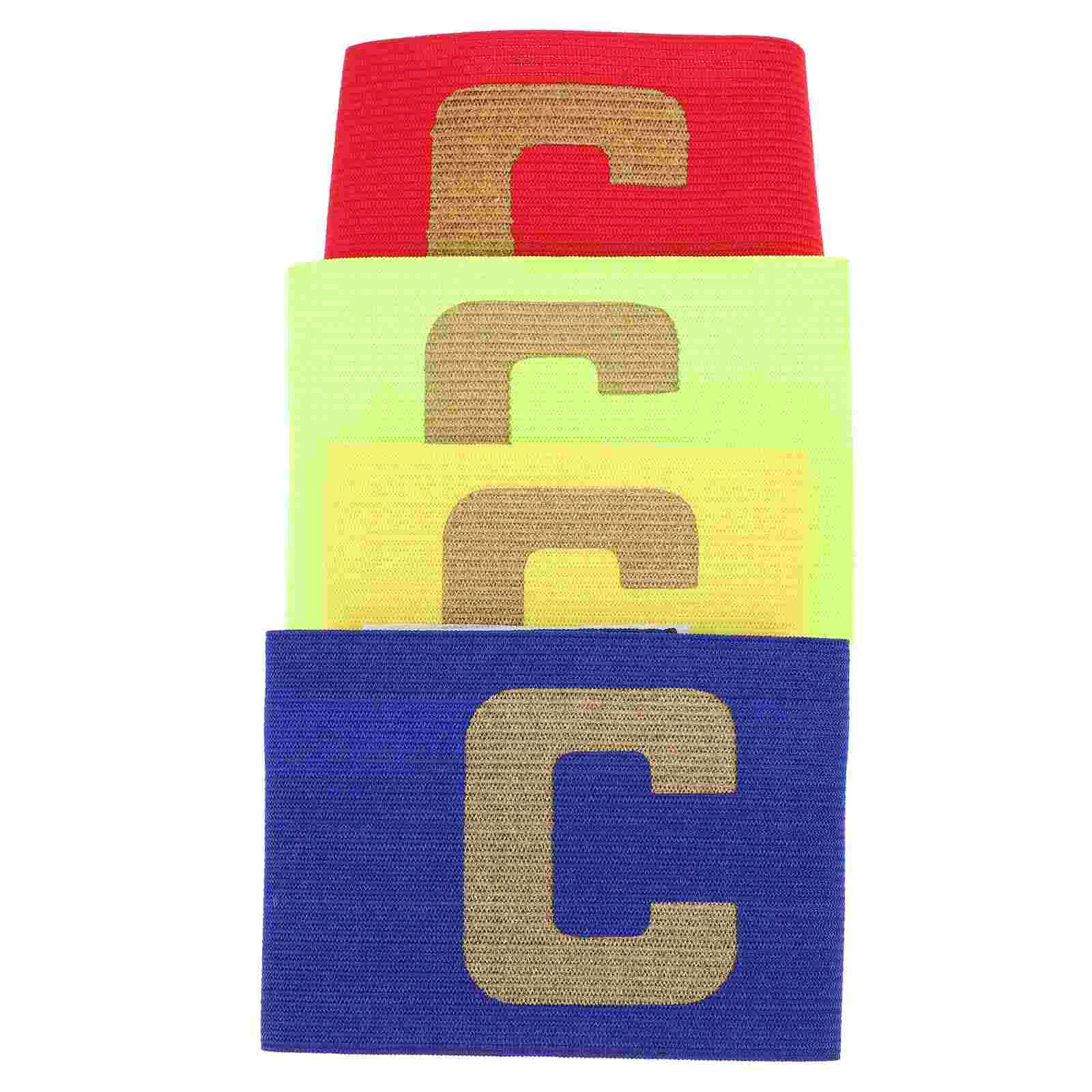 

4 Pcs Winding Captain Armband Child Kids Basketball Team Leader Armlets Nylon Soccer Sports Captain's Sign