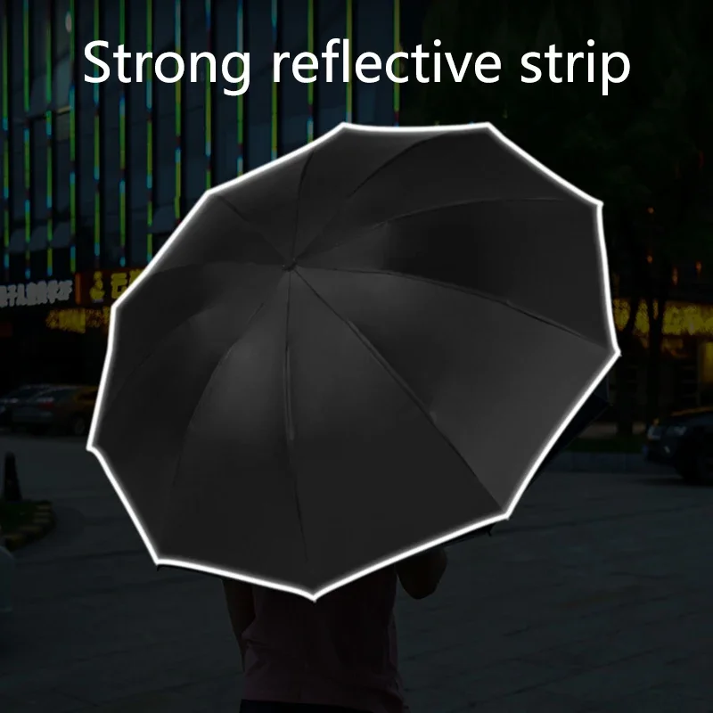 

Светоотражающие изолирующие зонты от солнца и дождя с полной полосой, большой зонтик с фонариком, автоматический зонт с подогревом