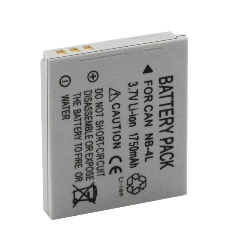1750mah NB-4L Battery For Canon IXUS 30 40 50 55 60 65 80 100 I20 110 115 120 130 IS 117 220 225 230 255 camera battery