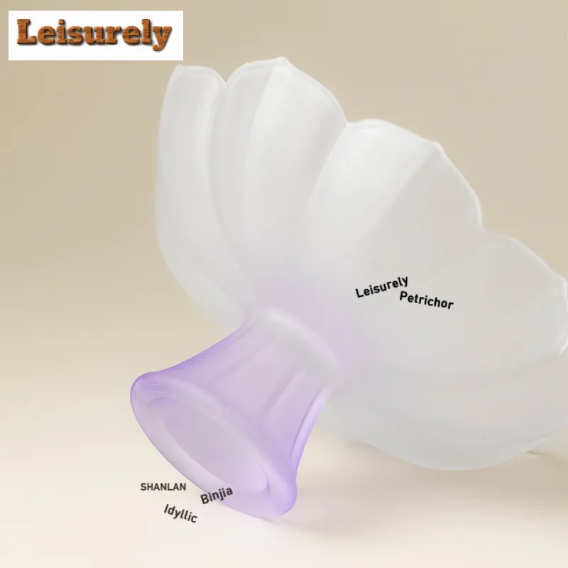 Flowing Cloud Glass Color Frosted Lotus Fruit Dishes Zen Pastry Plate Fruit Snack Plate Household Hospitality Dishes Ornaments