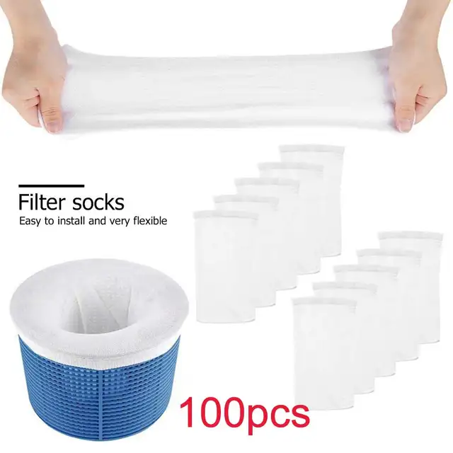 20/30/50/100Db Medence Skimmer Zokni Nejlon Háló Kialakítás A Szűrőkosár Háztartáshoz Perfect Savers Úszómedence Kiegészítők - Image 2