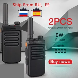 Scanner de talkie walkie X65, 10KM, Radio amateur bidirectionnelle, 1 ou 2 pièces 