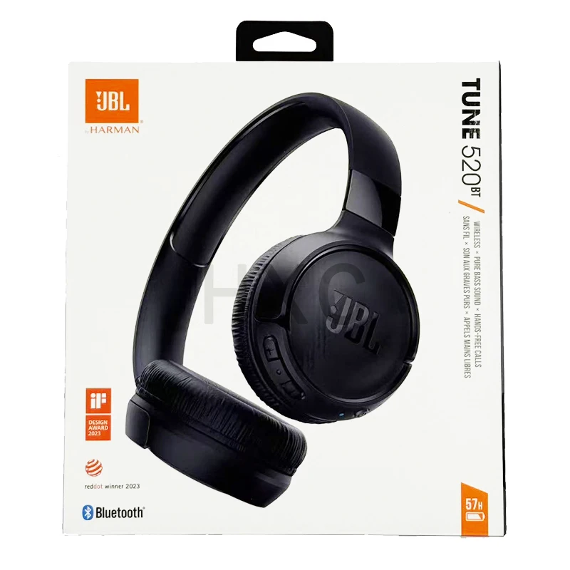 100% Original JBL Tune 520BT Wireless Bluetooth 5.3 Headphone Multi-Point Connection Headset Support Siri Goole Assistant