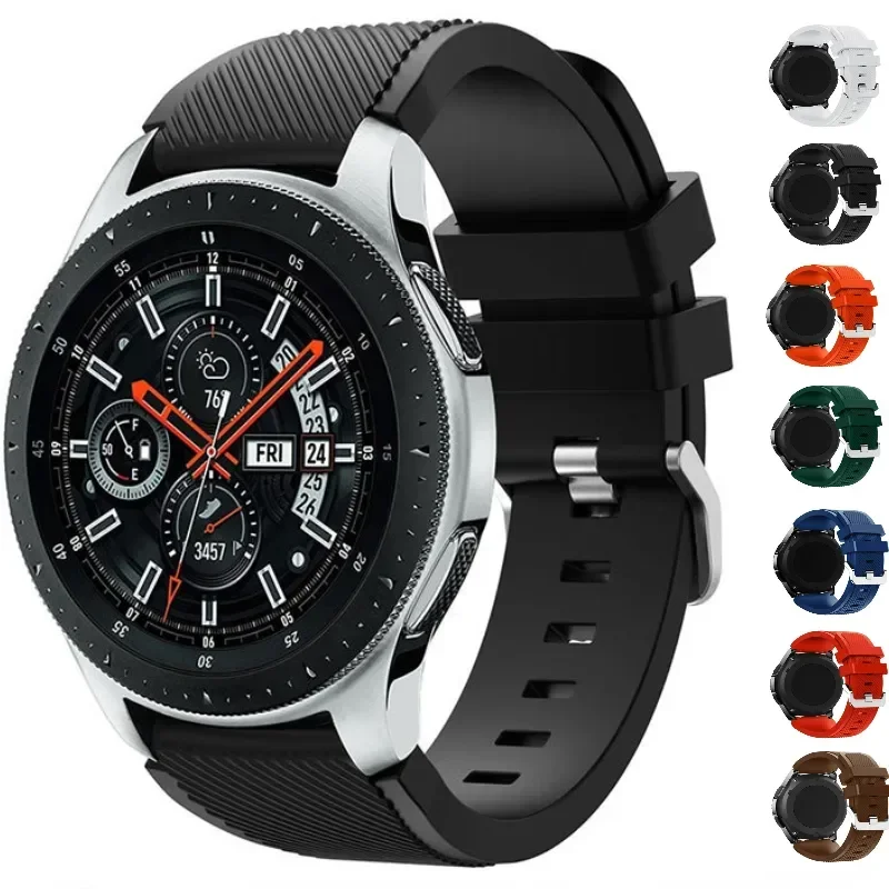 22 mm Silikonarmband für Samsung Galaxy Watch 3 45 mm 46 mm Gear S3 Frontier S3 klassisches weiches, bequemes Armband für Amazfirt GTR